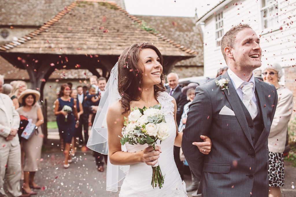 Bride and Groom in Wedding